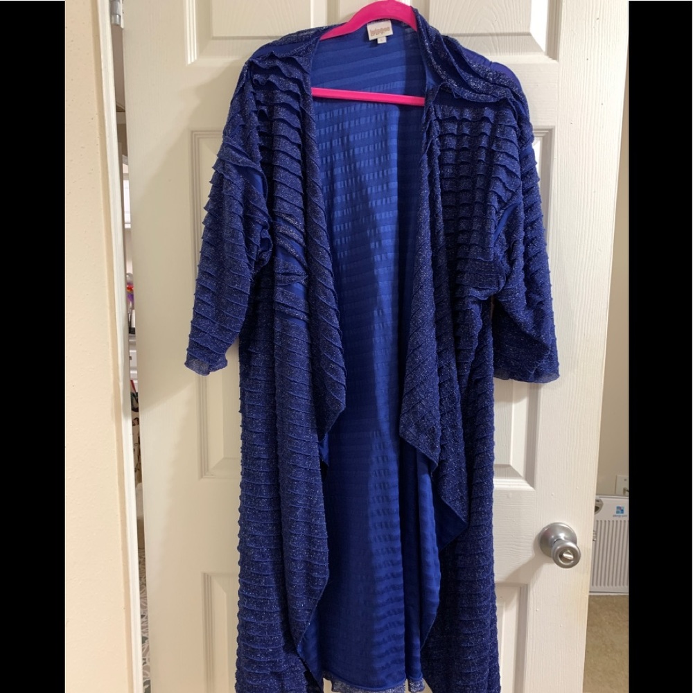 Blue Ruffle LuLaRoe Shirley